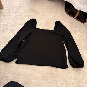 Madewell Black Puff Sleeve Blouse